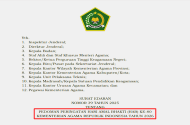 Pedoman Peringatan Hari Amal Bhakti (HAB) ke-80 Tahun 2026