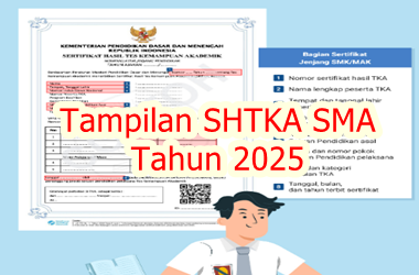 Tampilan Sertifikat Hasil TKA SMA