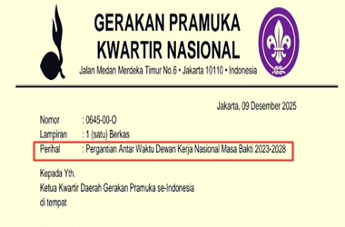 Surat Edaran Pergantian Antar Waktu Dewan Kerja Nasional Masa Bakti 2023-2028