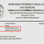 Surat Edaran Pemberkasan Bagi Lulusan Sertifikasi Dosen Tahun 2025