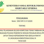 Pengumuman Jadwal SKTT PPPK Tendik Sekolah Rakyat 2025