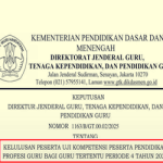 Pengumuman Kelulusan UKPPPG Bagi Guru Tertentu Periode 4 Tahun 2025