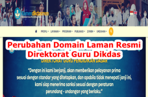 Perubahan Domain Laman Resmi Direktorat Guru Pendidikan Dasar