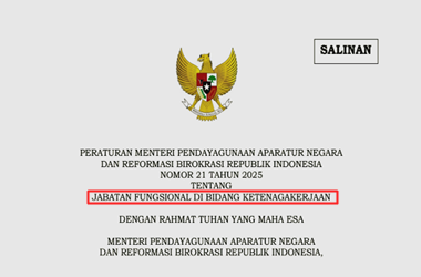 Permen PANRB Nomor 21 Tahun 2025 tentang Jabatan Fungsional di Bidang Ketenagakerjaan