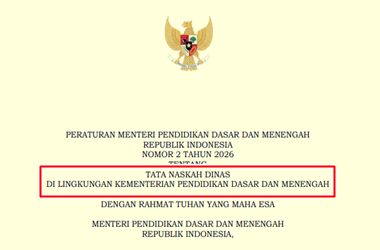Permendikdasmen Nomor 2 Tahun 2026 tentang Tata Naskah Dinas di Lingkungan Kemendikdasmen