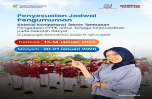 Penyesuaian Jadwal Pengumuman SKTT PPPK Tenaga Kependidikan Sekolah Rakyat 2026