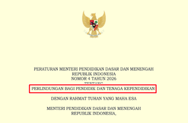 Permendikdasmen Nomor 4 Tahun 2026 tentang Perlindungan bagi PTK