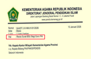 Surat Edaran Revisi Surat BSU Bagi Guru PAI Tahun 2025