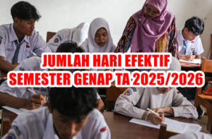 Jumlah Hari Efektif Semester Genap TA 2025/2026