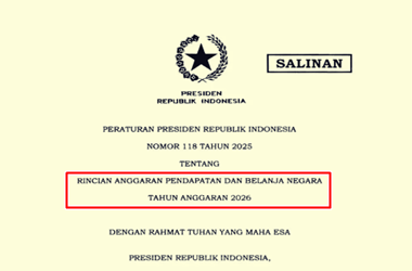 Perpres Nomor 118 Tahun 2025 tentang Rincian APBN Tahun Anggaran 2026