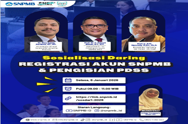 Undangan Sosialisasi Daring Registrasi Akun SNPMB dan Pengisian PDSS