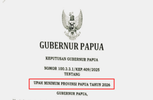 SK Gubernur Papua tentang UMP Papua Tahun 2026