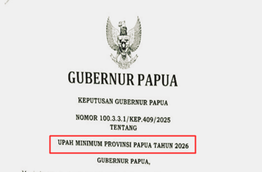 SK Gubernur Papua tentang UMP Papua Tahun 2026