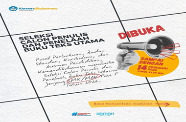 Seleksi Penulis dan Penelaah Buku Teks Utama Jenjang SMK/MAK Fase F Tahun 2026