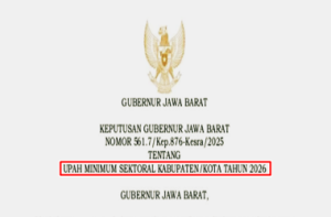 SK Gubernur Jawa Barat Nomor 561.7/Kep.876-Kesra/2025 tentang UMSK Jawa Barat Tahun 2026