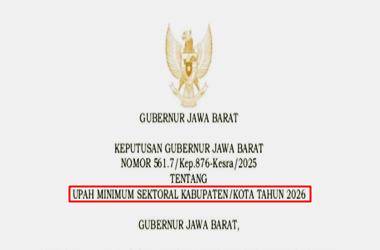 SK Gubernur Jawa Barat Nomor 561.7/Kep.876-Kesra/2025 tentang UMSK Jawa Barat Tahun 2026