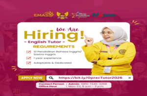 Rekrutmen Tutor English Massive 2026