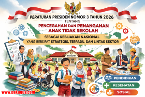 Perpres Nomor 3 Tahun 2026 tentang Pencegahan dan Penanganan Anak Tidak Sekolah
