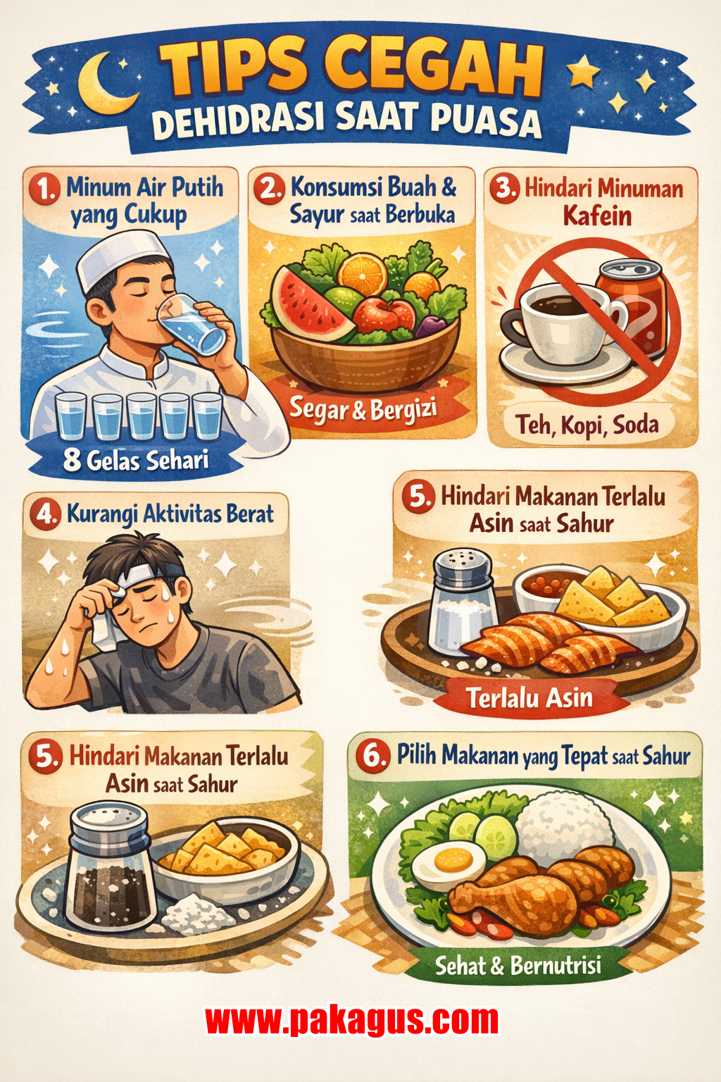 6 Tips Cegah Dehidrasi Saat Puasa