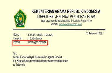 Undangan Sosialisasi Juknis Pengelolaan BOP RA dan BOS Madrasah 2026