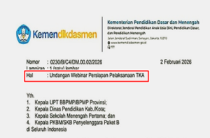 Undangan Webinar Persiapan Pelaksanaan TKA SMP 2026