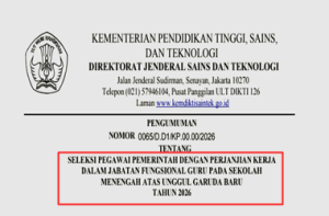 Pengumuman Seleksi PPPK Guru SMA Garuda Baru Tahun 2026