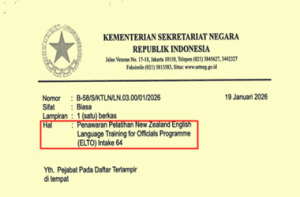 Penawaran Pelatihan New Zealand English Language Training for Officials Programme (ELTO) Intake 64