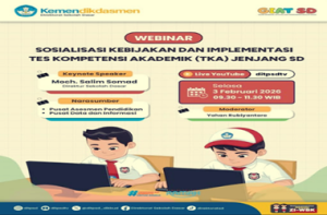 Undangan Webinar Sosialisasi Kebijakan dan Implementasi TKA Jenjang SD