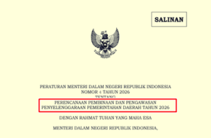 Permendagri Nomor 4 Tahun 2026 tentang  Perencanaan Pembinaan dan Pengawasan Penyelenggaraan Pemerintahan Daerah (Pemda) Tahun 2026