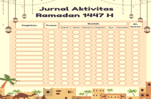 Jurnal Kegiatan Ramadan 2026 Satu Lembar