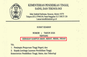 Surat Edaran Gerakan Kampus Aman, Sehat, Resik, dan Indah