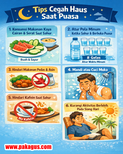 Tips Cegah Rasa Haus Saat Puasa