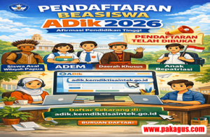 syarat dan ketentuan pendaftaran Beasiswa ADik 2026
