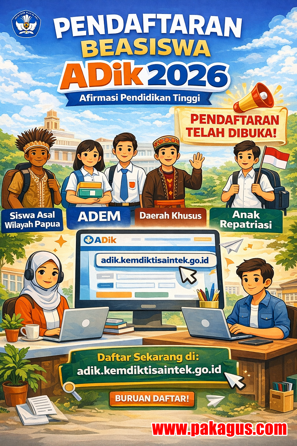 syarat dan ketentuan pendaftaran Beasiswa ADik 2026