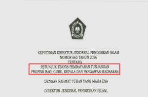 Juknis Pembayaran TPG Madrasah 2026