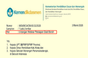 Undangan Webinar Persiapan Gladi Bersih TKA SMP 2026