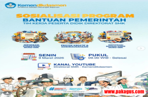 Undangan Sosialisasi Program Bantuan Pemerintah untuk SMK Tahun 2026