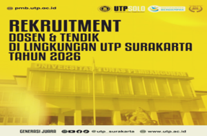 Rekrutmen Dosen UTP Surakarta Tahun 2026