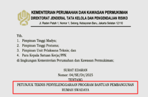 Juknis Program Bantuan Pembangunan Rumah Swadaya