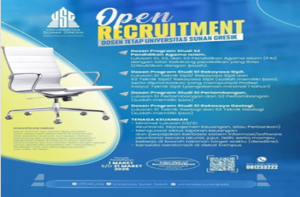 Rekrutmen Dosen Tetap Universitas Sunan Gresik Tahun 2026