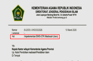 Surat Edaran Implementasi Perpindahan Sistem Pendataan SIMPATIKA ke EMIS GTK