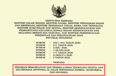 SKB Pedoman Pemanfaatan Teknologi Digital dan Kecerdasan Artifisial