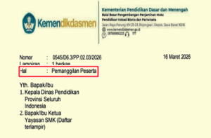 Surat Edaran Pemanggilan Peserta Upskilling dan Reskilling Berstandar Industri Bagi Guru SMK Bidang Bisnis dan Pariwisata Angkatan 2 Tahun 2026