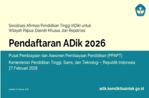 Panduan Pendaftaran Beasiswa ADik 2026