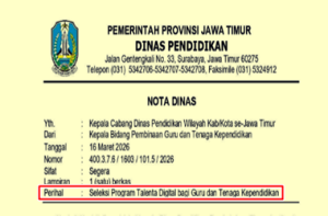 Surat Edaran Seleksi Program Talenta Digital GTK Tahun 2026